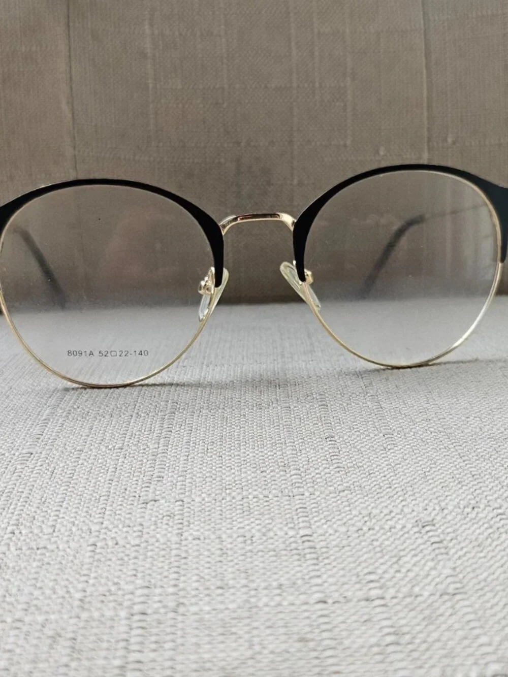 Fashion Women Glasses Frame Black/Gold Tone Eyewear 52[]22 140 Eyeglasses New